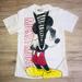 Disney Tops | Disney Mickey Mouse Women Tie Front Graphic Tee | Color: White | Size: S