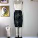 Kate Spade Skirts | Kate Spade Saturday Metallic Dot Skirt Pencil Sequ | Color: Black/Gold | Size: 4