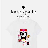 Kate Spade Tops | Kate Spade X Darcel Graphic T-Shirt | Color: Pink/White | Size: S