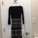 Nine West Dresses | Nine West Black And White Striped Sweater Dress | Color: Black/White | Size: S