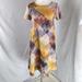 Lularoe Dresses | 3/25$ Lularoe Carly Diamond Chevron Hi Low Dress | Color: Orange/Purple | Size: Xxs