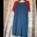 Lularoe Dresses | Lularoe Julia Dress | Color: Blue/Red | Size: M