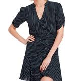 Free People Dresses | Free People Womens Polka Dot Casual Dress Black M | Color: Black | Size: M