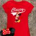 Disney Tops | Classy Minnie Mouse Tee | Color: Red | Size: L