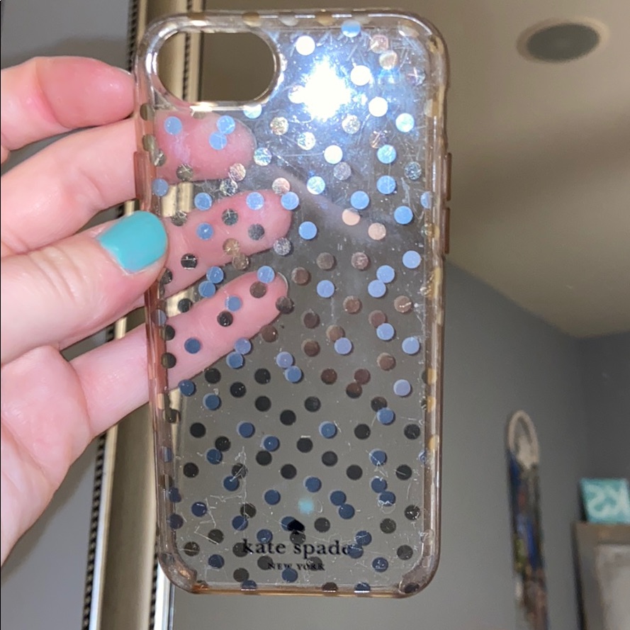 Kate Spade Accessories | Kate Spade Polka Dot Iphone 7 Case | Color: Gold/Silver | Size: Os