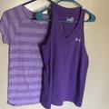 Under Armour Tops | 2 Under Armour Shirts | Color: Purple | Size: The Plain Purple Size M - The Other One Xsmall