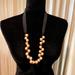 J. Crew Jewelry | J Crew Tan Beaded Necklace With Black Ribbon | Color: Black/Tan | Size: Os