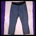 Nike Pants & Jumpsuits | 3/$25 Nike Womens Running Tights Capri Sz Small | Color: Black/Gray | Size: S