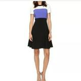 Kate Spade Dresses | Kate Spade Colorblock Crepe Flip Dress Jazz Things | Color: Blue/White | Size: 0