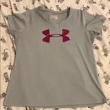 Under Armour Shirts & Tops | Gray And Purple Under Armour Heat Gear Shirt | Color: Gray/Purple | Size: Ylg