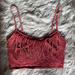 Urban Outfitters Tops | Fringe Red Faded Wash Crop Top | Color: Red | Size: S