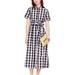 Kate Spade Dresses | Kate Spade Black & White Plaid Buttondown Dress Xs | Color: Black/White | Size: Xs