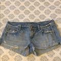 American Eagle Outfitters Shorts | American Eagle-Light Wash Distressed Denim Short | Color: Blue | Size: 6