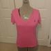 Ralph Lauren Tops | 3/$20 Ralph Lauren V-Neck T Shirt | Color: Pink | Size: L