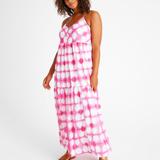 Anthropologie Dresses | Anthropologje Geneva Maxi Dress | Color: Pink/White | Size: 2x