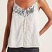 Anthropologie Tops | Anthropologie Tiny Marianne Sequined Velvet Cami | Color: Cream/Silver | Size: L