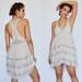 Free People Dresses | Free People “Twilight” Beaded Dress Size L | Color: White | Size: L