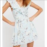 Free People Dresses | French Quarter Wrap Mini Dress By Free People | Color: Blue | Size: M