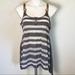 Free People Tops | Free People We The Free Striped Tank Top Sz. S | Color: Gray | Size: S