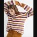 Madewell Sweaters | Madewell Mockneck Bubble Sleeve Sweatshirt | Color: Gold/Purple | Size: M