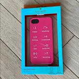 Kate Spade Accessories | Kate Spade New Iphone Silicone Emoji Case 5/5s | Color: Pink/White | Size: Os