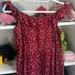 Brandy Melville Dresses | Brandy Melville Off The Shoulder Floral Red Dress | Color: Red/White | Size: S