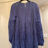 Free People Dresses | Free People Tunic Eyelet Dress | Color: Blue | Size: Sp