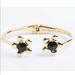 Kate Spade Jewelry | Kate Spade Sunset Bloom Crystal Bangle Bracelet! | Color: Black/Gold | Size: Os