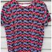 Lularoe Shirts & Tops | Bnwt Lularoe Gracie Tshirt | Color: Blue/Red | Size: 14 Unisex