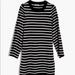 Madewell Dresses | Button-Sleeve Sweater-Dress In Stripe | Color: Black/White | Size: Xs