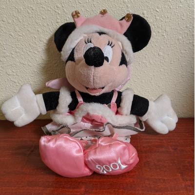 Disney Other | Disney Minnie Mouse 2001 Princess Beanie | Color: Black/Pink | Size: Osbb