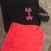 Under Armour Tops | 2 Under Armour Hooded Sweatshirts | Color: Black/Pink | Size: M