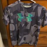 Under Armour Shirts & Tops | Boys Under Armour Shirt | Color: Gray/Green | Size: Lb