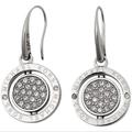 Michael Kors Jewelry | New Silver Brilliant Pave Spinning Drop Earrings | Color: Silver | Size: Os