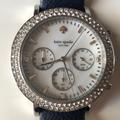 Kate Spade Accessories | Kate Spade Leather Watch - Great Condition!! | Color: Blue/Silver | Size: Os