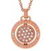 Michael Kors Jewelry | New Rose Gold Brilliant Pave Spinning Logo Necklac | Color: Gold/Pink | Size: 18"
