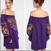 Free People Dresses | Nwt Free People Off The Shoulder Dress | Color: Brown/Purple | Size: S