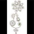 Burberry Jewelry | Burberry New Silver Runway Crystal Daisy Chandelie | Color: Green/Silver | Size: Os