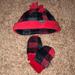 Columbia Accessories | Columbia Baby Fleece Beanie And Mittens Set | Color: Black/Red | Size: O/S Youth