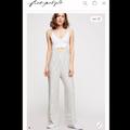 Free People Pants & Jumpsuits | Free People Suspender Style Jumper. | Color: Blue/White | Size: S