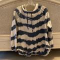 Free People Sweaters | Free People Blue And White Tie-Dye Hoodie | Color: Blue/White | Size: S