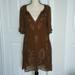 Free People Dresses | Free People Brown Embroidered Tunic Dress | Color: Brown | Size: Sp