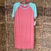 Lularoe Dresses | Lularoe Debbie Dress | Color: Green/Pink | Size: L