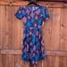 Lularoe Dresses | Nwt Lularoe Floral Amelia Day Dress Xs | Color: Blue/Pink | Size: Xs