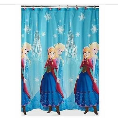 Disney Bath, Skin & Hair | Disney Frozen Shower Curtain With Anna & Elsa | Color: Blue/White | Size: Osbb