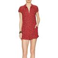 Free People Pants & Jumpsuits | Free People Debby Dot Romper In Red - Xs,S | Color: Red | Size: Various