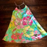 Lilly Pulitzer Dresses | Lilly Pulitzer Silk Dress Size M | Color: Blue/Yellow | Size: M