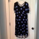 Lularoe Dresses | Lularoe Medium Carly. Euc | Color: Black/Blue | Size: M