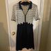 Anthropologie Dresses | Anthropologie Knitted Knotted Rideau Dress Size S | Color: Black/Cream | Size: S