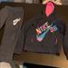 Nike Matching Sets | Girls Nike Hoodie And Sweatpants Set Size Large | Color: Black/Gray | Size: Boys Large Sweatpants. Girls Large Hoodie.